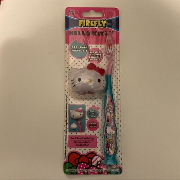 Hello Kitty Kids Toothbrush and Set of  2 Bow Barrettes NWT - Picture 4 of 7